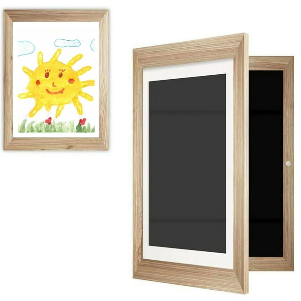 Marco de fotos de madera para arte infantil Marco de fotos decorativo Marcos de arte para niños