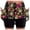 Black, variant on Halloween Mid Rise Culottes Women's Athleisure Two Piece Culottes with Pockets Crib Bed Skirts