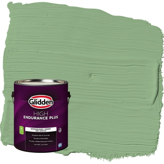 Glidden HEP Pear Cactus / Green Eggshell Interior Paint with Primer, 1 Gallon