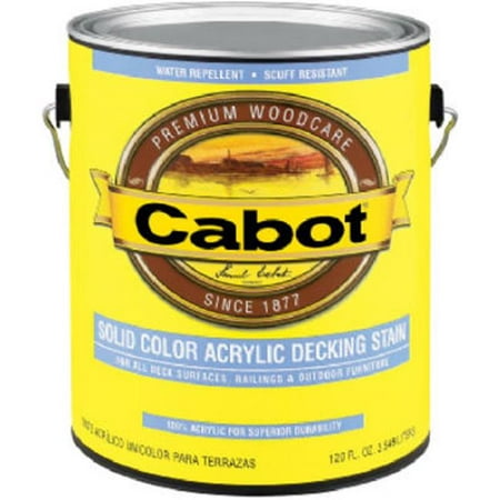 Cabot Samuel 1801-05 QT, White Base, 100 Percent Acrylic, Solid Color Decking