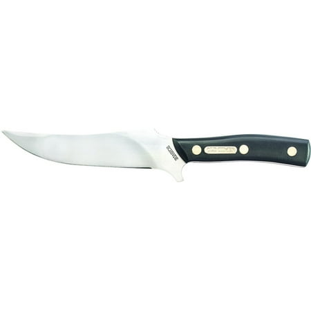 Old Timer Deerslayer Fixed Blade Knife 5.6 Clip Point 7Cr17MoV Polished Blade Polymer Handle Brown