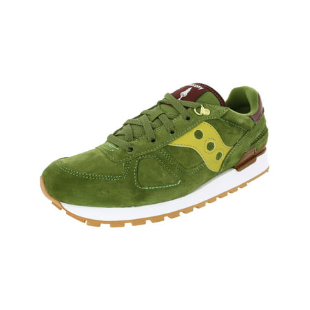 Saucony Men's Shadow Original Green / Gold Ankle-High Canvas Fashion ...