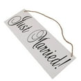 thumbnail image 2 of MasteelfCA JUST MARRIED Signs with Wire Hangers Wedding Hanging Decoration, 2 of 5