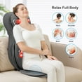 thumbnail image 5 of Comfier Shiatsu Neck Back Massager, 2D/3D Kneading Massage Chair Pad, Heating Compression Seat Cushion Massagers, Father's Day gifts - Black, 5 of 13