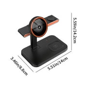 Multifunctional Charger, 3 in 1 Wireless Station, 15W Fast Charging, Magnetic Charging Dock, Smart Safety Protection, Type-C Interface, Universal iOS Android, Foldable Portable