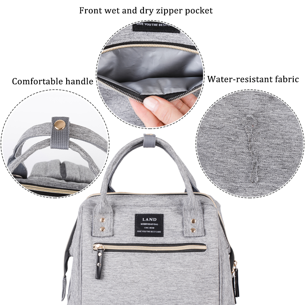 Breast Pump Bag Backpack - Cooler and Moistureproof Lunch Bag Double Layer