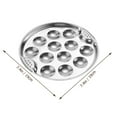 thumbnail image 2 of OUNONA Stainless Steel Escargot Serving Plate Set - Wear-Resistant Baking Tray for Snails, Conch, Oysters and Seafood, 2 of 8