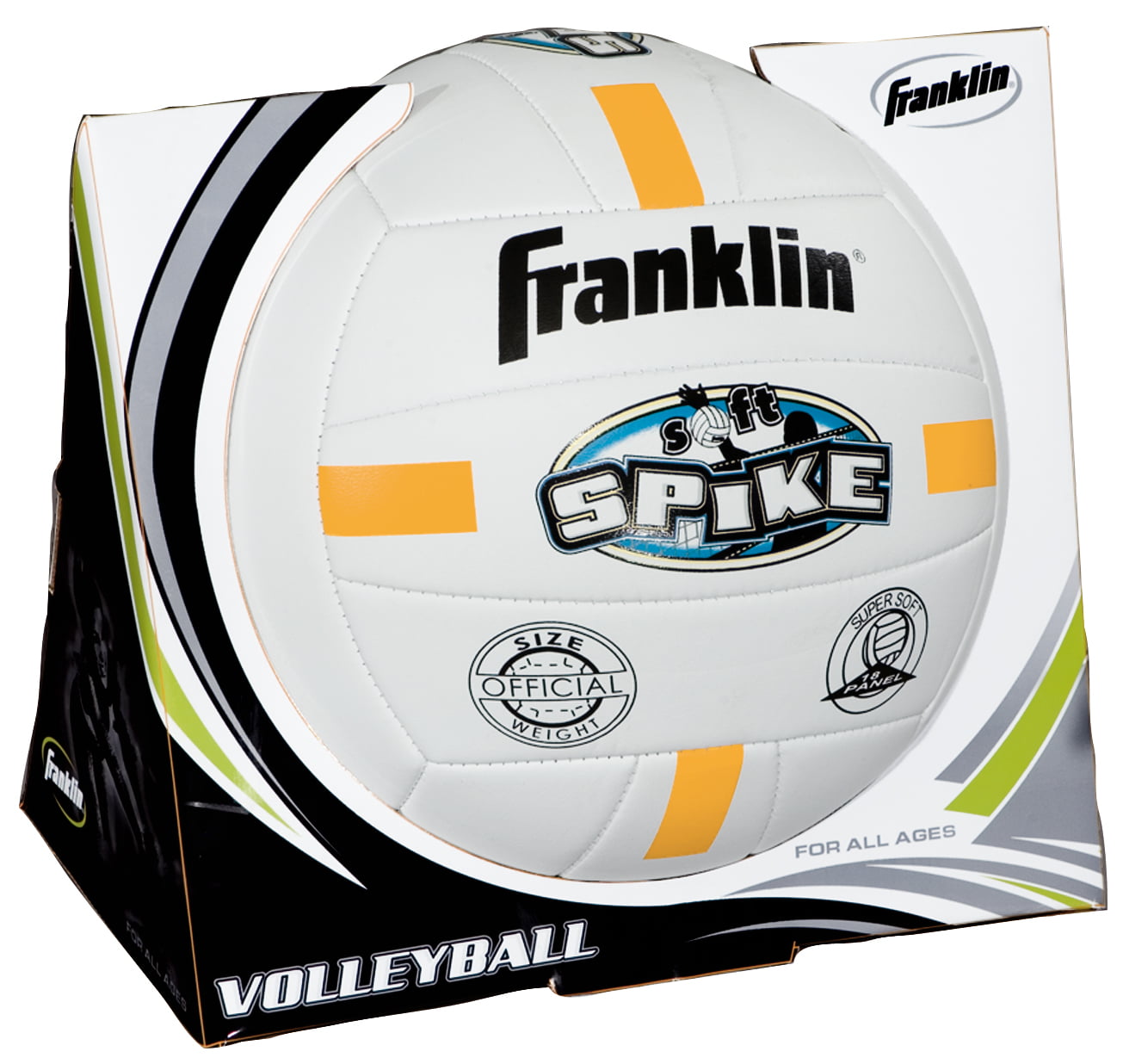Franklin 5487 Super Soft Spike Volleyball with Tacky Sponge Foam PVC 