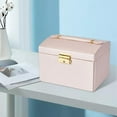 thumbnail image 2 of GUOOL Box Organizer with Mirror Drawers for Earrings Pink, 2 of 6