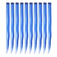thumbnail image 1 of Miangastore 10 Pcs Extensions de Cheveux Synthétiques à Clipser Colorées (Bleu), 1 of 8