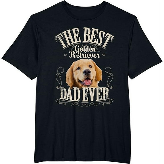Best Golden Retriever Dad Ever Funny Dog Lover Gifts for Men T-Shirt