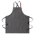 thumbnail image 2 of Delantal de profesion con bolsillos Arte ajustable Heavy Duty para Kitchen Garden Mujeres y hombres Crafting , gris Macarena Delantal de lona, 2 of 8