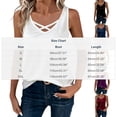 thumbnail image 5 of Aezemi Womens Satin Tank Tops, Criss Cross V Neck Casual Sleeveless Camisole Blouses, Hollow out Summer Fashion Tank Shirt, 5 of 5