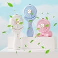 thumbnail image 1 of Ventilador portátil recargable USB con niebla de agua - Ventilador portátil para el cuello, 4 velocidades, batería de 500mAh, diseño plegable para viajes y exteriores - Azul, Rosa, Blanco, 1 of 7