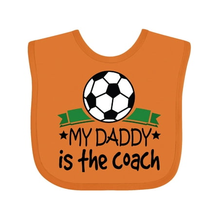 

Inktastic Soccer My Daddy is the Coach Gift Baby Boy or Baby Girl Bib