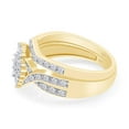 thumbnail image 6 of AFFY 0.50CT White Cubic Zirconia Wedding Bridal Ring Set in 14K Yellow Gold over Sterling Silver-6, 6 of 7
