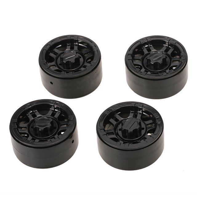 Accesorios RC 4pcs AUSTAR AX-616BK 1,9 pulgadas 1/10 Rock Crawler Beadlock borde de la rueda Hub para D90 SCX10 AXIAL RC4WD TF2 del coche de RC Romacci Accesorios RC