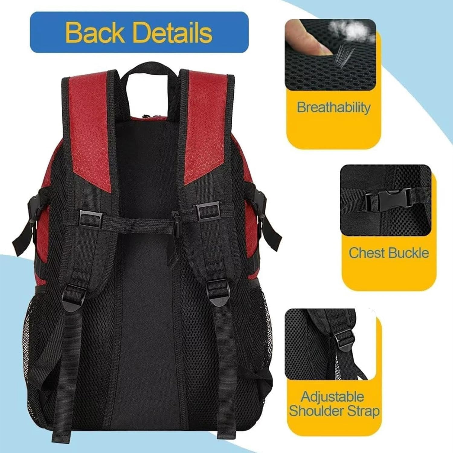 Basketball Backpack with Ball Compartment - Large Basketball Bag with Shoes compartment  Equipment Bag for Soccer Ball,Volleyball,Gym,Outdoor,Travel