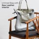 thumbnail image 5 of Bolso de mano TAKEASY de piel auténtica metalizada italiana para mujer, 5 of 8
