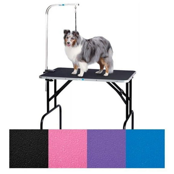 Grooming Table with 36 In Arm 30x18 In Purple S