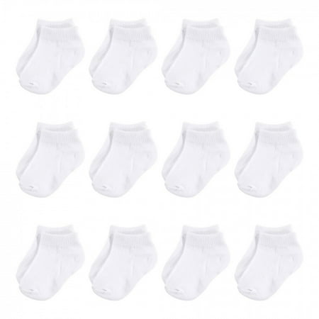 

Hudson Baby Infant Unisex Cotton Rich Newborn and Terry Socks White No-Show 0-6 Months