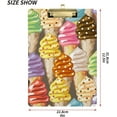 thumbnail image 3 of Coolnut Ice Cream Clipboard A4 Standard Size Decorative Clipboard with Low Profile Metal Clip for Students Men Women Classroom and Office Gifts, 3 of 7