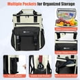 thumbnail image 5 of Backpack Cooler for Women, AYAMAYA Stylish 36 Cans Leakproof Soft Cooler Backpack, Waterproof Insulated Lunchbox for Camping Beach Work Picnic Travel, Black, 5 of 7