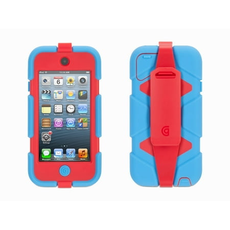 Blue/ Red Survivor All-Terrain Case + Belt Clip for iPod touch (5th