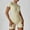 Beige, variant on Women's Solid Color Summer Zippered Short Sleeve Yoga Jumpsuit Dance Fitness Tight Workout Rompers And Jumpsuits plus Pearl Back Jumpsuit Drawstring Romper Womens Long Rompers Painter Overalls for
