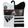 thumbnail image 4 of Boys adidas 6-Pack Cushioned Crew Socks Color: Black White Gray Size: 7-8.5, 4 of 4