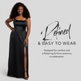 thumbnail image 3 of David’s Bridal, The Edit by DB Studio Women's Formal Basque Waist Sheath Dress, Full Length, Stretch Satin, 3 of 5