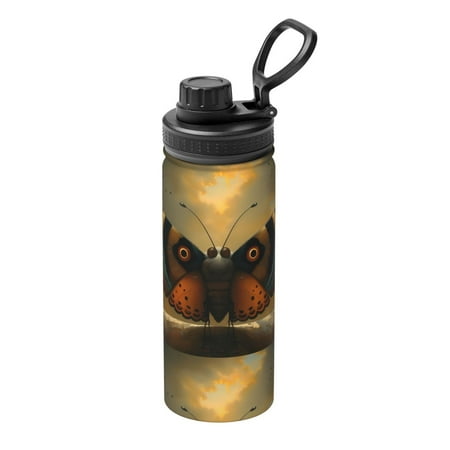 

Ocsxa Majestic Butterfly Sunset Print 18oz Stainless Steel Water Bottle Unisex Water Bottle Insulated Sports Water Cup Flask for Cold Water Drinks/Sports/Travel/Car/School