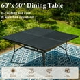 thumbnail image 2 of SUMMIT LIVING 9-Piece Outdoor Patio Dining Set with Metal Steel Square Table & Textilene Chairs for 8-Person, Black & Denim-blue, 2 of 13