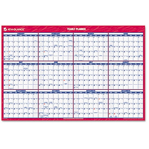 ATAGLANCE Recycled Paper Vertical/Horizontal Wall Calendar, 24" x 36