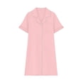 thumbnail image 6 of Gamivast Shirt Dresses for Women Short Sleeve V-Neck Button Down Mini Dress With Pocket Loose Fit Casual Style Ruffle Sleeve House Dress Sleepwear Wear, 6 of 6