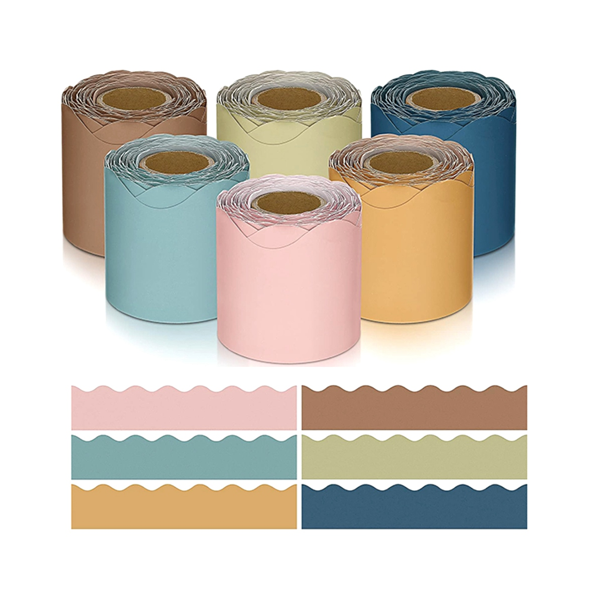 Swpeet - 6 Rouleaux De Bordure Pour Tableau D'affichage - 196,8 Pieds - 6 Couleurs Vives - Décoration Salle De Classe, Bureau Ou Maison