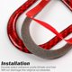 thumbnail image 5 of Cubierta de Embellecedor de Marco de Botón de Cerradura de Puerta de Coche para 2009 2010 2011 2012 2013 Coche Accesorios, fibra roja, 5 of 5