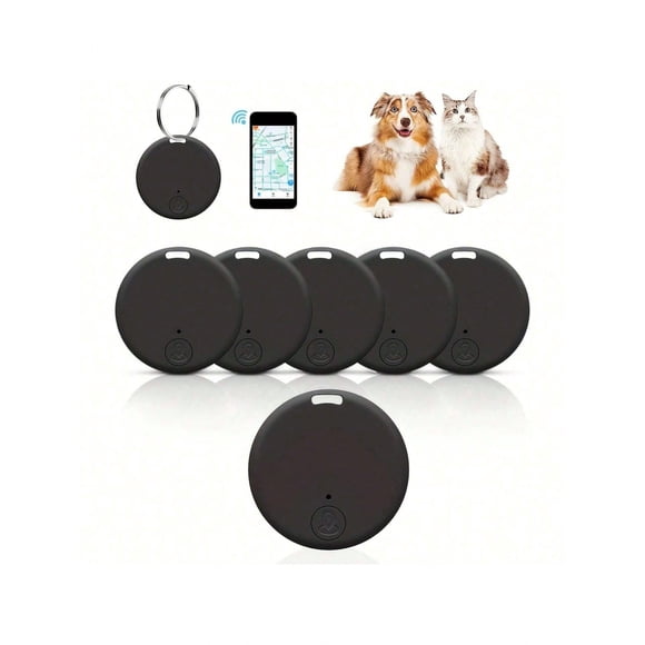 2PCS GPS Smart Tracker Key Finder Wireless Anti Lost Locator With Alarm For Pets Cats Dogs Keys Wallet Luggage Plastic Portable Wireless Real Time Location Tracker,Black