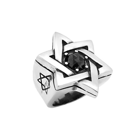 - Stainless Steel Star of David Ring (Available in Sizes 9 to 14)