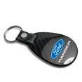 thumbnail image 2 of Ford Ranger Real Black Carbon Fiber with Leather Strap Large Tear Drop Key Chain, 2 of 5