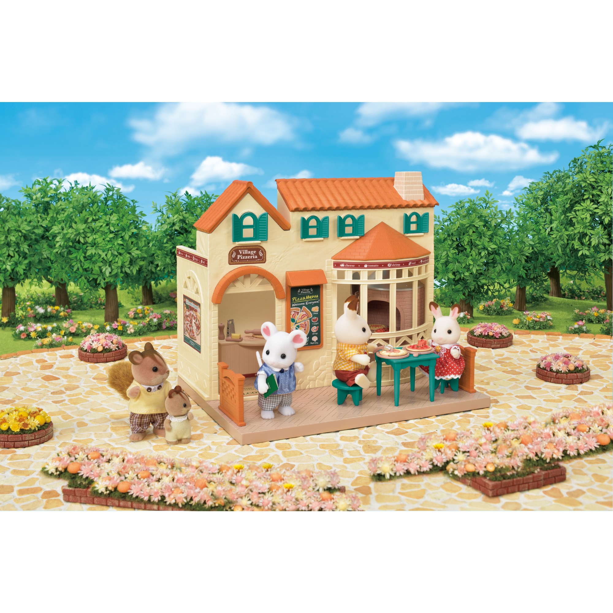 Calico Critters Village Pizzeria Dollhouse Playset, Collectible Dollhouse Toy with Furniture and Accessories Included - image 3 of 3