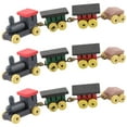 thumbnail image 6 of RUNROTOO Miniature Train Wooden Black Red Green 3Pcs 3.54X0.43X0.55In, 6 of 8