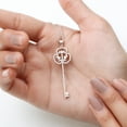 thumbnail image 4 of Rosec Jewels Lab Diamond Key Pendant with Chain (EF-VS Quality) - Long Vintage Necklace - Anniversary Gift, 10K White Gold, 4 of 6