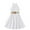 White, variant on yillto Girls Party Dress Crew Neck Formal Sleeveless Dresses High Waist Pleated A Line Flowy Dress