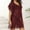 Wine, variant on Women's Blouse, Oversized V-Neck Short Sleeve Top, Soft Loose Fit Cover Up for Casual Wear