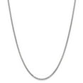 thumbnail image 2 of 14K White Gold 2.45mm Hollow Round Box Chain Necklace Size 28, 2 of 4