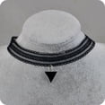 thumbnail image 4 of Elegant Lace Choker Necklace Black Triangle pendant necklace Women Girls Fashion Jewelry, 4 of 5