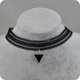 thumbnail image 4 of Elegant Lace Choker Necklace Black Triangle pendant necklace Women Girls Fashion Jewelry, 4 of 5