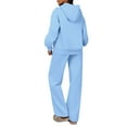 thumbnail image 5 of Hoodie Sets Sweat Suit Sweat Set Hoodie And Sweatpants Set Sweatset Sweatsuits Women 2 Piece Outfit Fall Tracksuit Matching Oversized Hoodies Baggy Sweatpants Set, Sky Blue-M, 5 of 5
