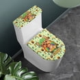 thumbnail image 2 of HELLHERO Lucky Dog Toilet Lid Cover Set Elastic Edge Toilet Seat Covers & 2 Pcs Set for Indoor Home Stays in Place Stretch, 2 of 8